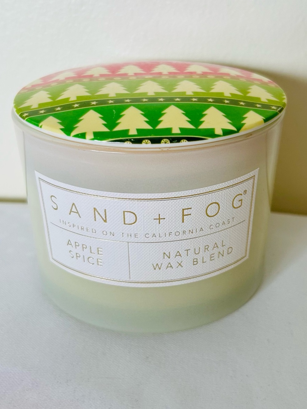 New Sand + Fog Apple Spice Candle 12oz Autumn Fall Holidays Christmas Natural